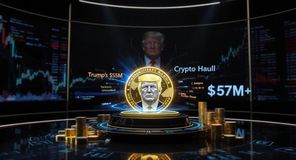 Trump's Crypto Bonanza Over $57 Million from Token Sales Revealed