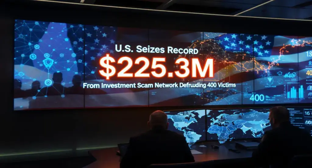 U.S. Seizes Record $225.3M in Crypto From Investment Scam Network That Defrauded 400 Victims