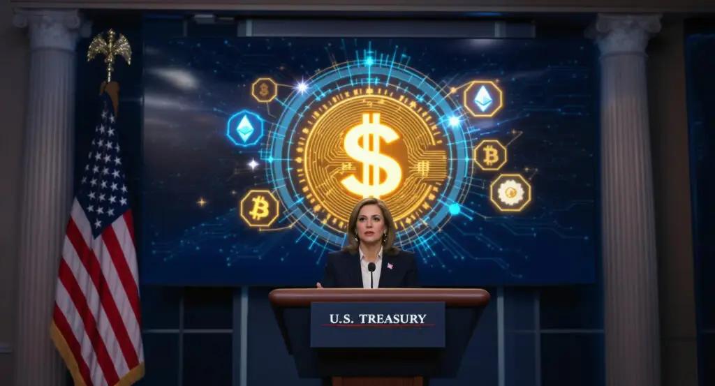 US Treasury Secretary Crypto No Threat to Dollar, Boosts Digital Dominance