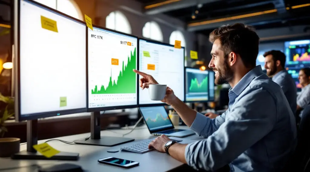Bitcoin Smashes $117K as Tech Stocks Ignite Risk Rally