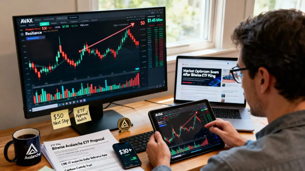 Avalanche Price Targets $50 as ETF Filing Fuels Market Optimism