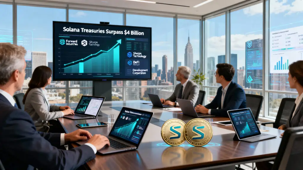 Solana Treasuries Surpass $4B Mark as Adoption Expands