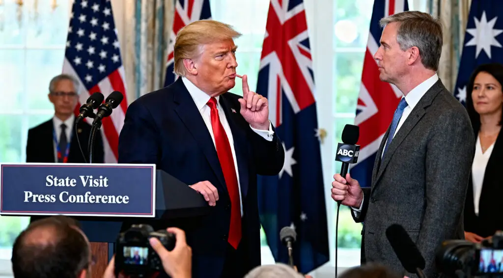 Trump Clashes with Australian Reporter Over Business Deal Query
