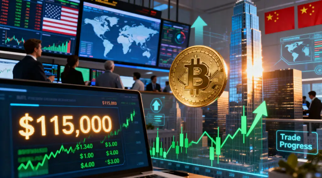 Bitcoin Reclaims $115,000 as Trade Optimism Lifts Markets