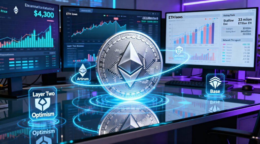 Ethereum Sees Steady Institutional Inflows Amid Expanding Layer Two Growth