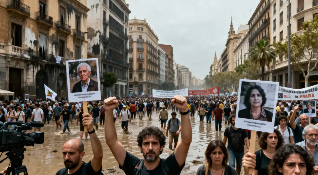 Spain Marks Flood Anniversary as Thousands Join Street Protests