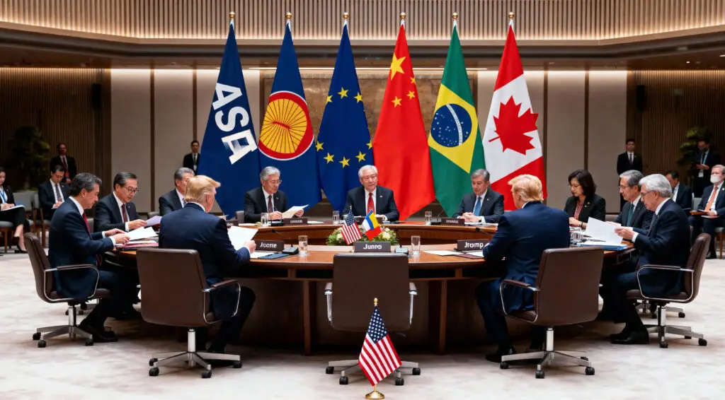 Trump’s Early ASEAN Exit Spurs World Leaders to Advance Talks