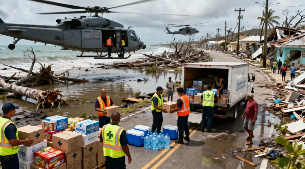 Aid Teams Rush Relief Supplies Across Hurricane Hit Jamaica