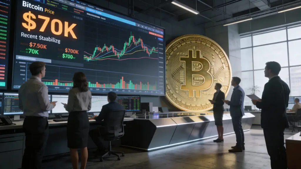 Bitcoin Stabilises Above $70K After Volatile Market Swings Up