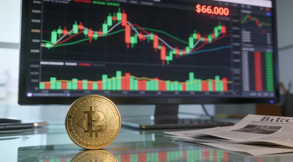 Bitcoin Struggles Near $66,000 as Volatility Persists