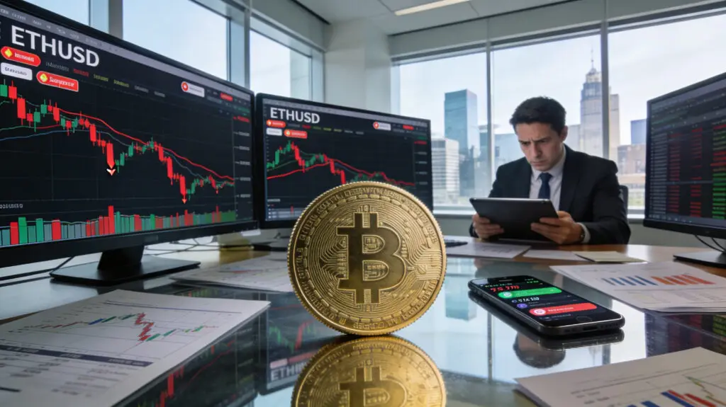 Ethereum Sees Monthly Drop as ETHUSD Tests Support