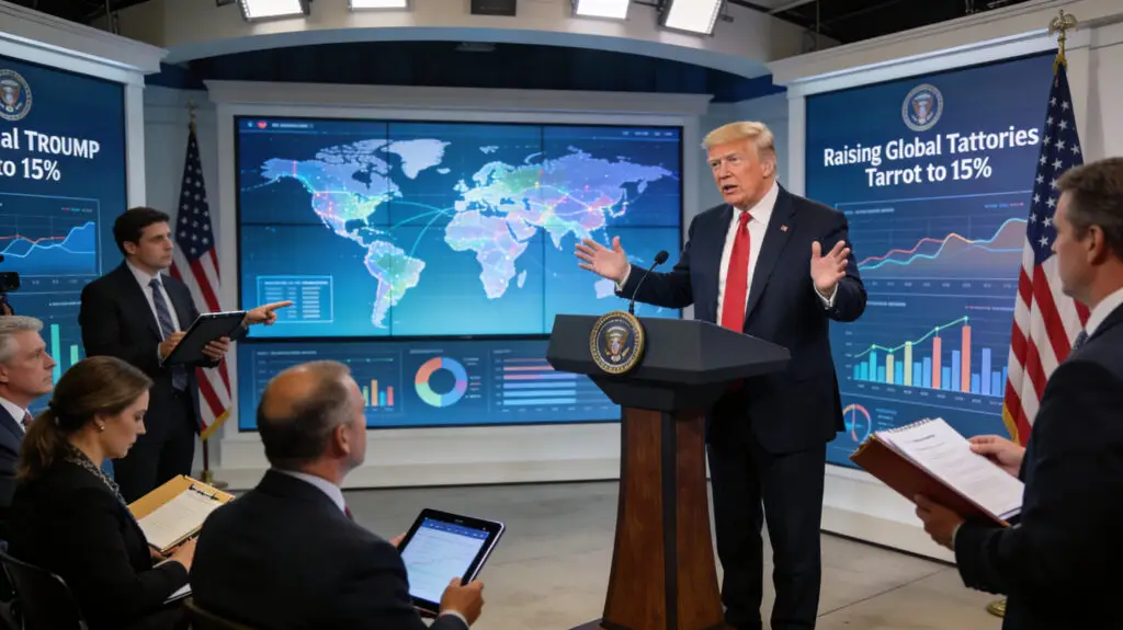 Trump Raises Global Tariffs to 15% After Ruling