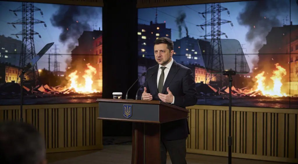 Zelenskyy Slams Putin as War Escalates, Power Grid Hit Hard