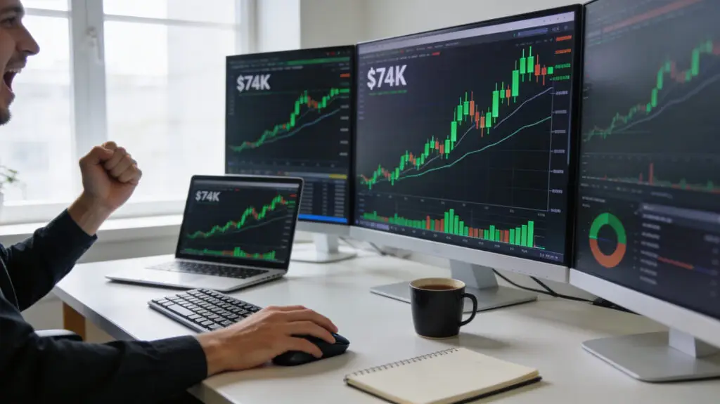 Bitcoin Surges Past $74K As Crypto Markets Rally