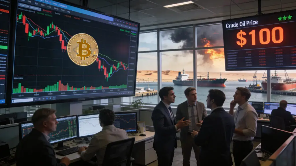 Bitcoin Weakens As Oil Surges Above $100 On Iran War Risk