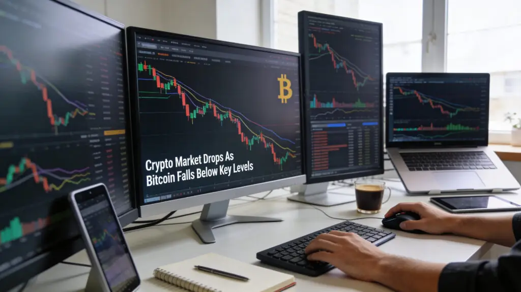 Crypto Market Drops As Bitcoin Falls Below Key Levels