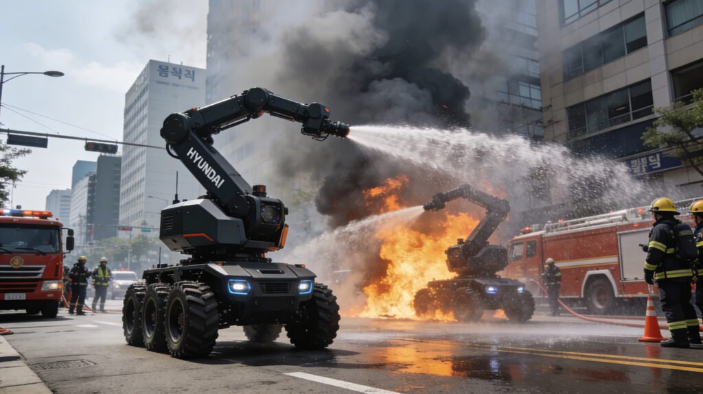Hyundai Deploys Unmanned Firefighting Robots In South Korea